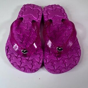 Pink butterfly sandals